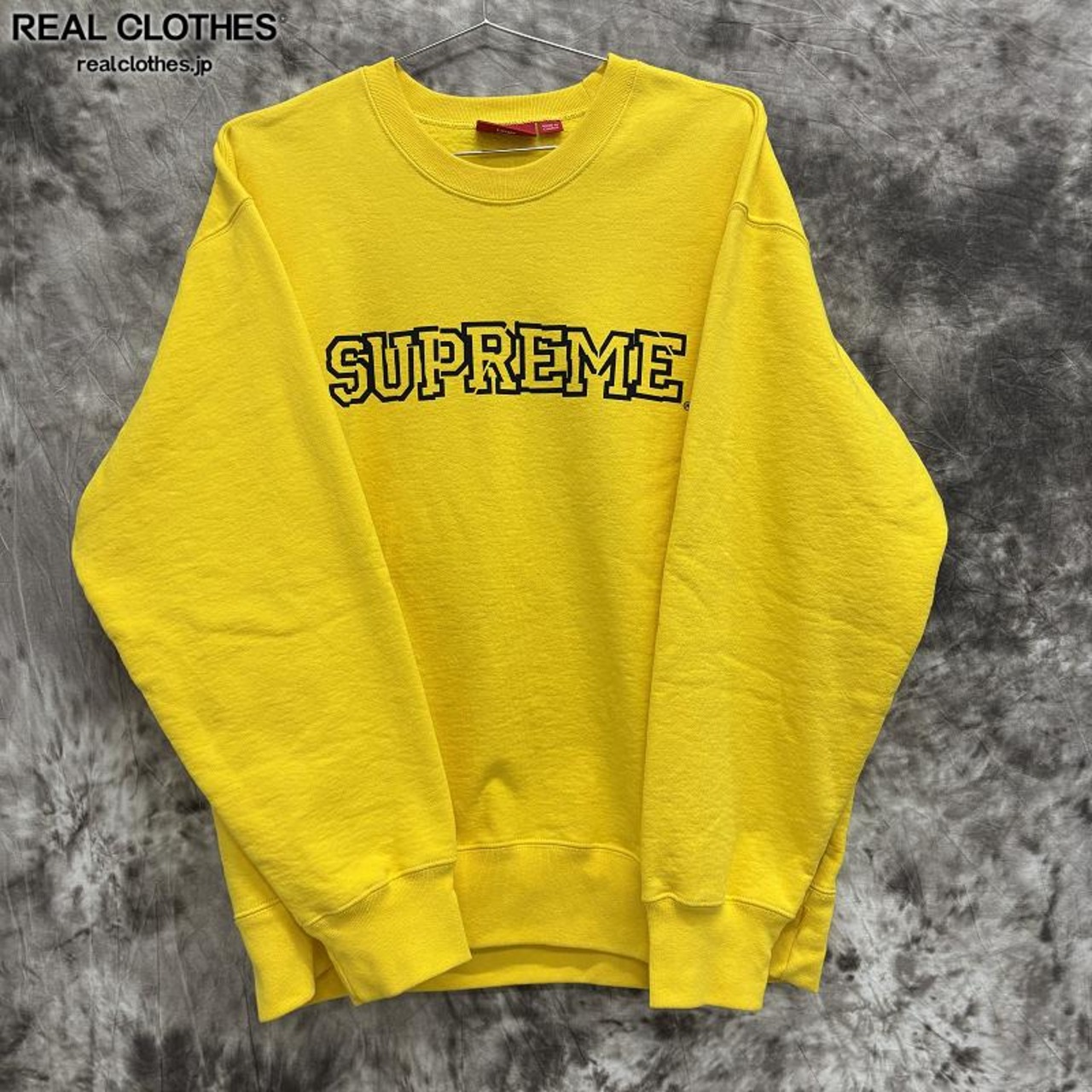 シュプリーム Supreme Box Logo Crewneck L 賄え 黄色 
