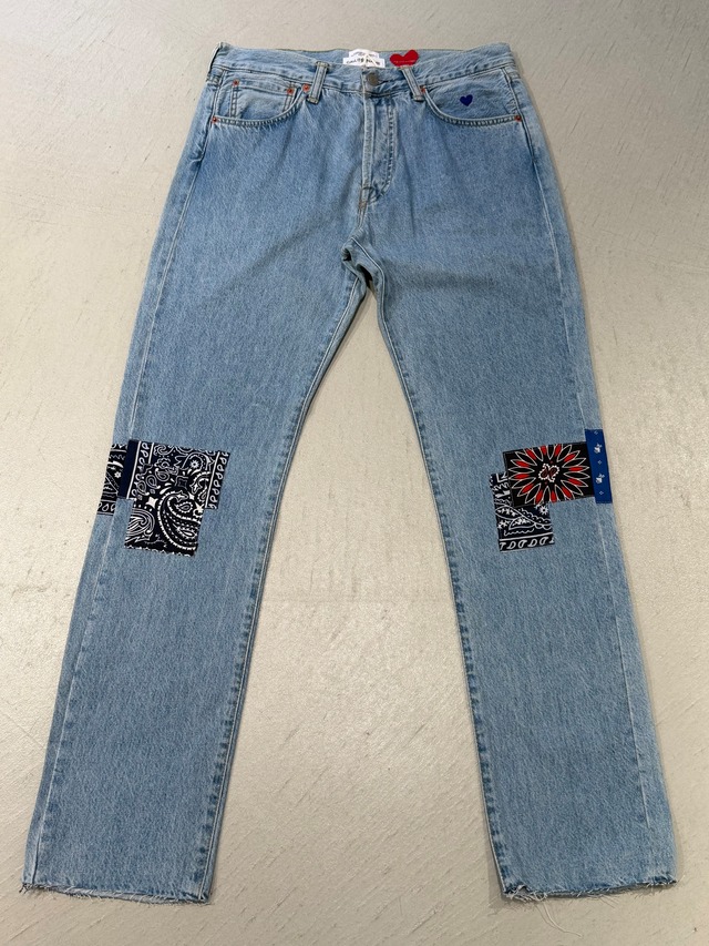 CALL IT BY YOUR NAME　BANDANNA REMAKE DENIM【915】　BLUE/w79cm