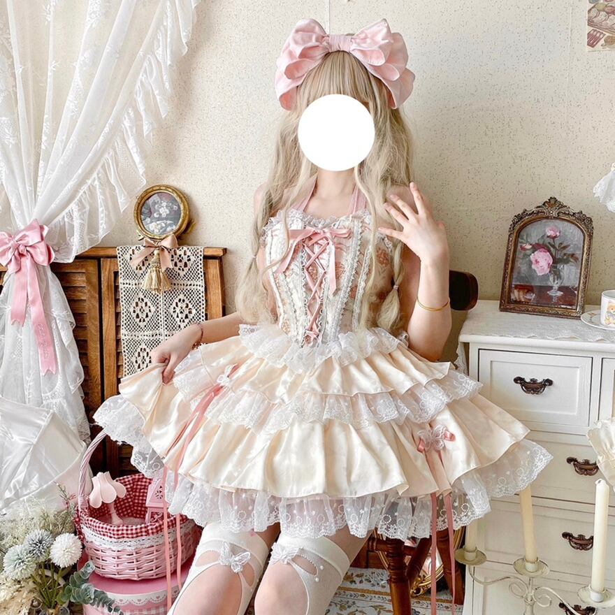 ロリィタ セットアップ ふわふわ レース レイヤード 初心者おすすめ