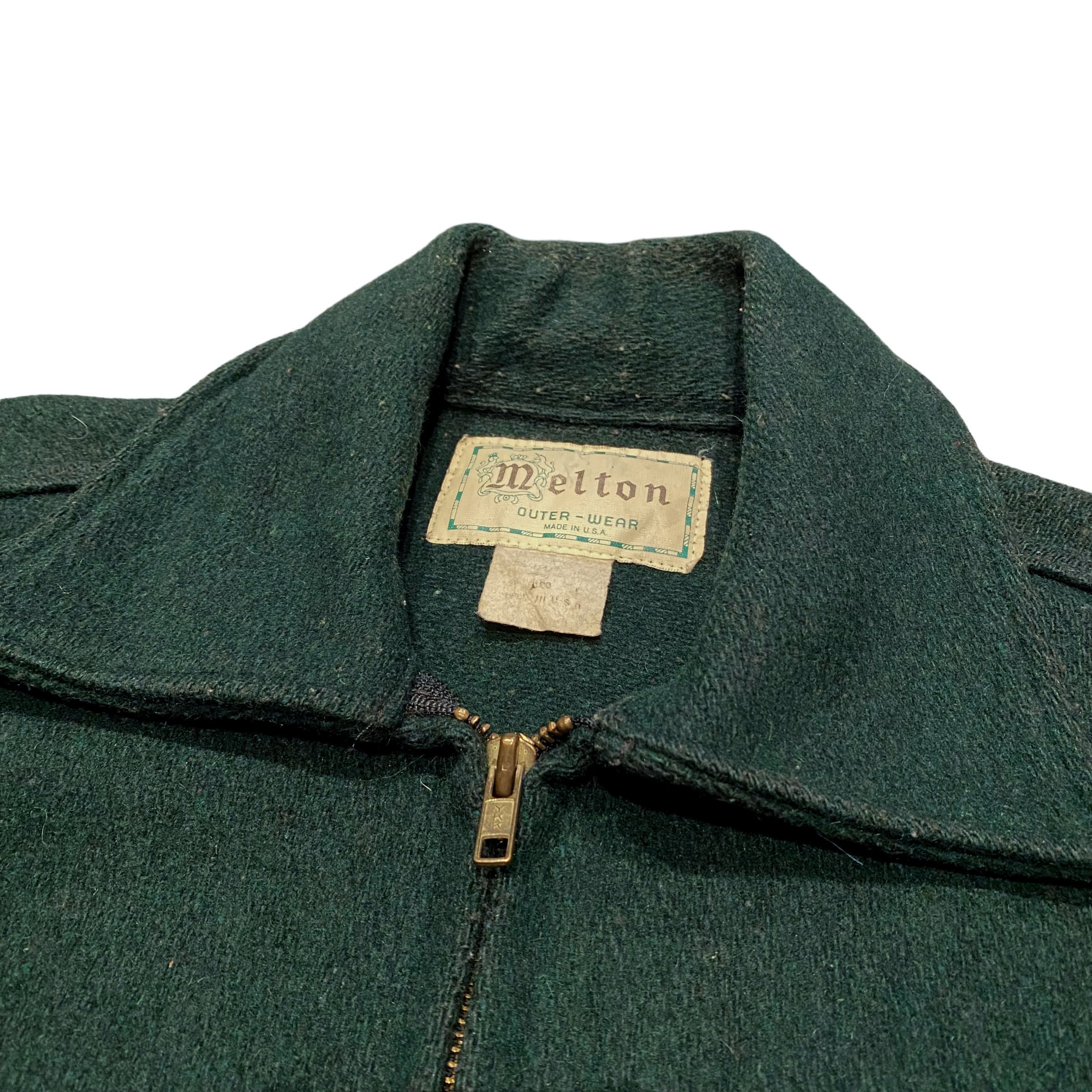 70's USA製 Melton Wool Jacket / メルトン ウールジャケット 無地