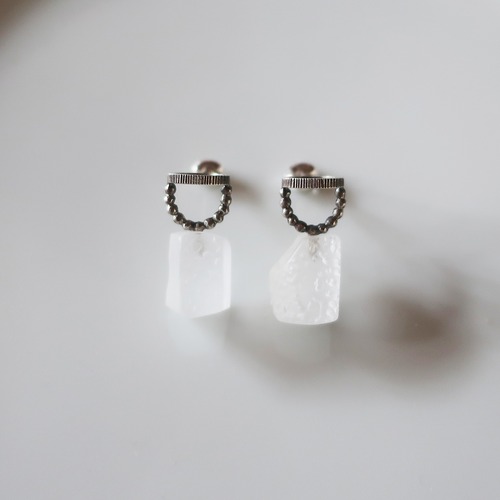 konpeki  ピアス　シルバー×soma galass