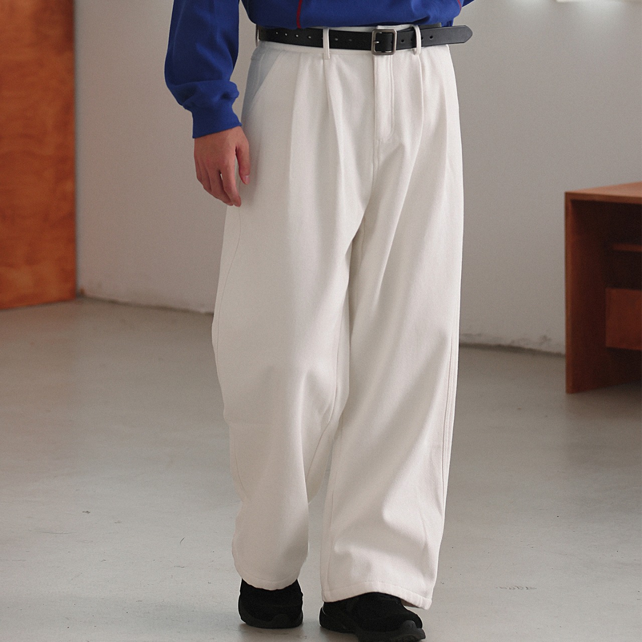 コットンツイル ワイドテーパードパンツ N3465 - 1