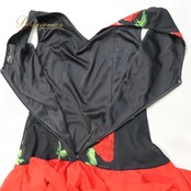 フラメンコ 衣装 prima boutique プリマブティック ドレス ワンピース レッド系 グリーン系 ブラック系 赤 黒 緑 花柄 ダンス パーティ 発表会 フリル レース 薔薇 薔薇柄 発表会衣装 舞台衣装 ダンス衣装 エレガント