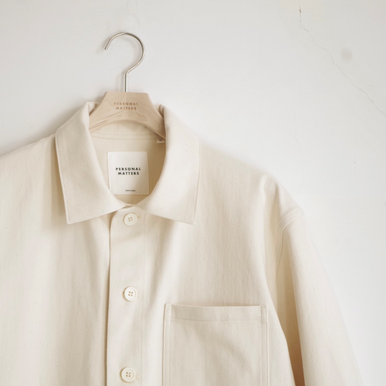 PERSONAL MATTERS  PROJECT N°04  "ORGANIC COTTON DRILL CHORE JACKET"