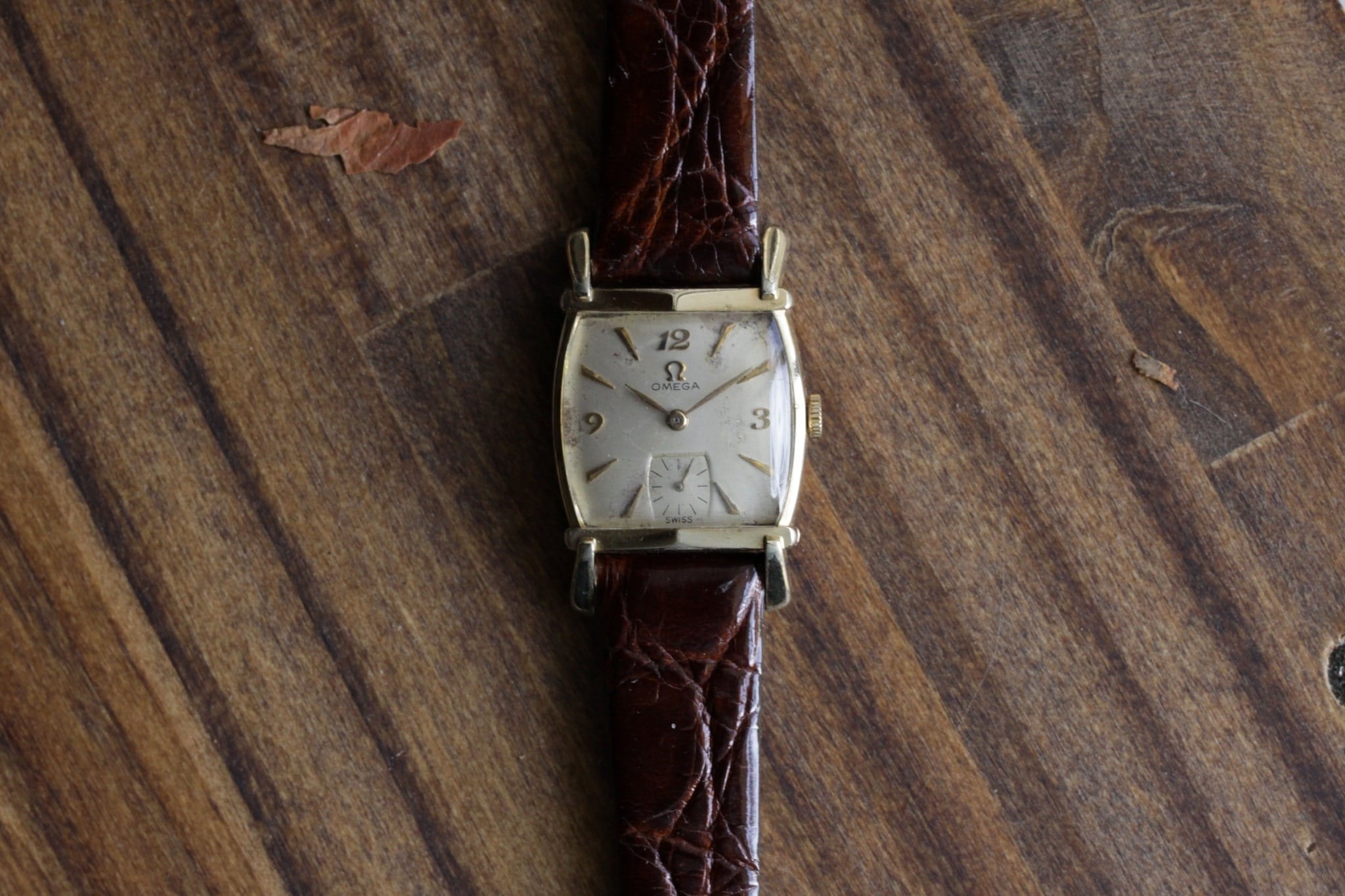 OMEGA】 1960's レクタンギュラーケース スモセコ 角型 金張り