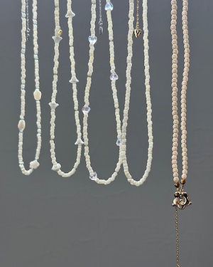 czech bellflower beads necklace【 purple 】数量限定