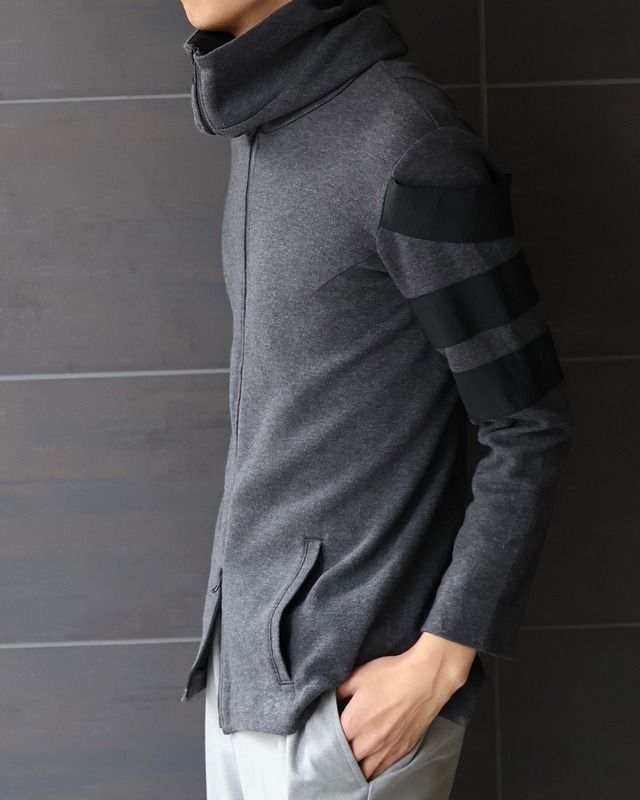 【Y-3】High neck double zip back detail top