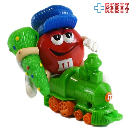 M&M's 2002 クリスマス・トレイン・トッパー レッド 緑の機関車 クリスマスツリー