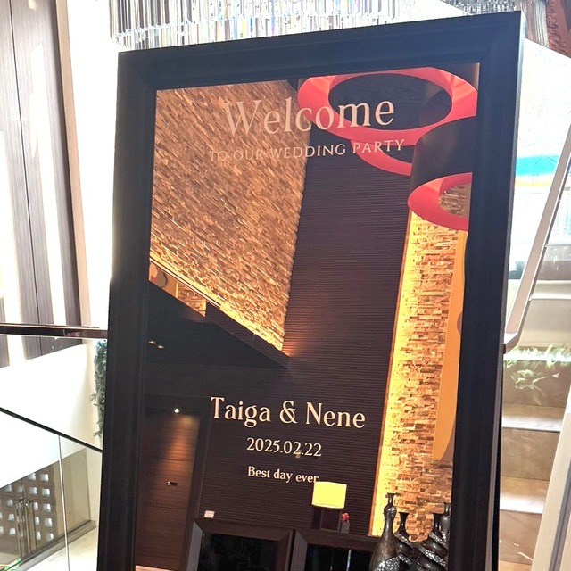 Design B ウェルカムミラー ステッカー 結婚式 ウェディング カッティングシート