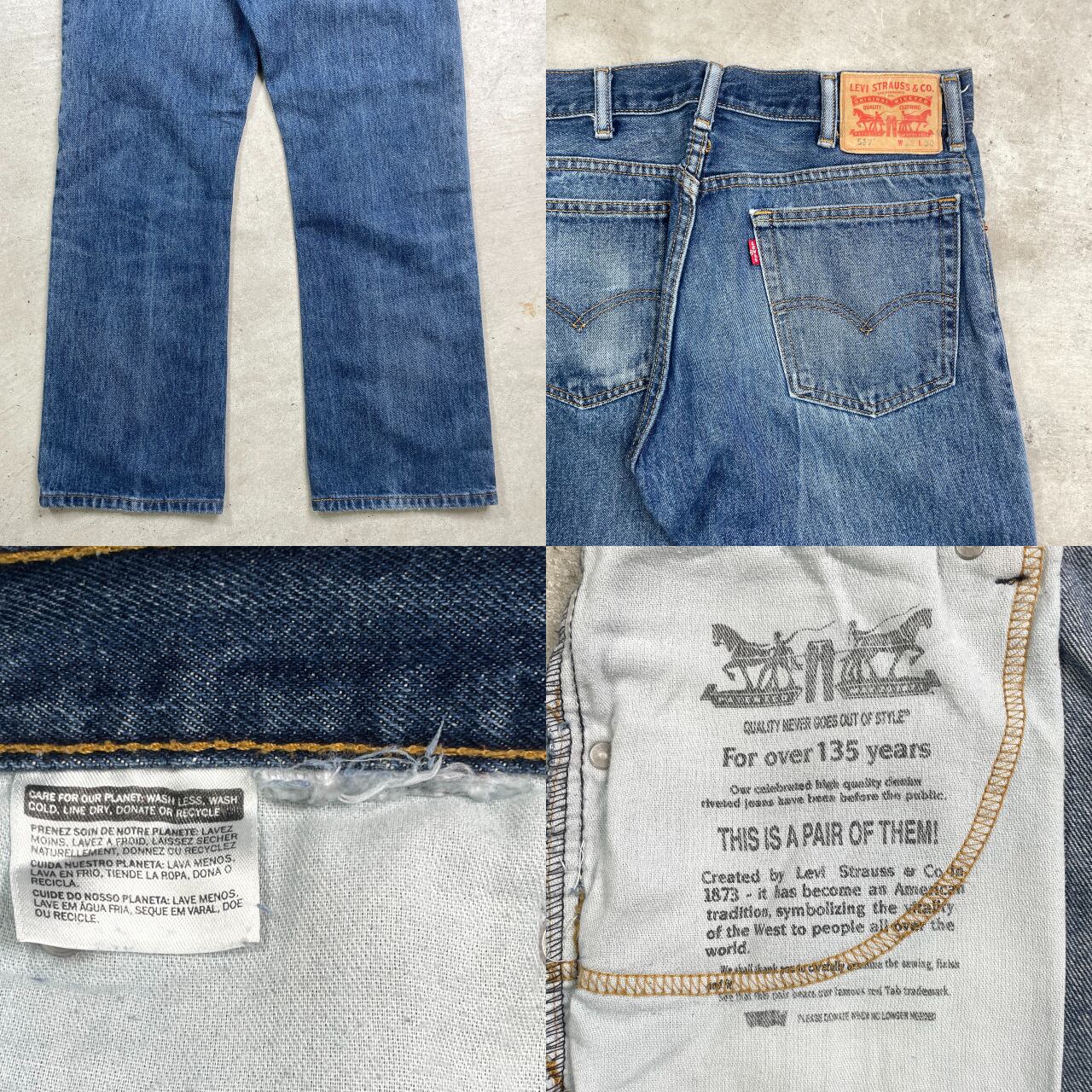 Levi's リーバイス 517 ブーツカット フレアデニムパンツ メンズW32