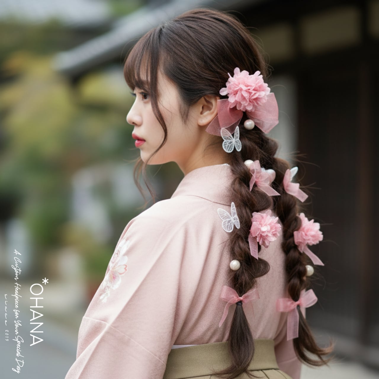 成人式 卒業式 結婚式 ウェディング リボンアレンジ ヘッドドレス 髪