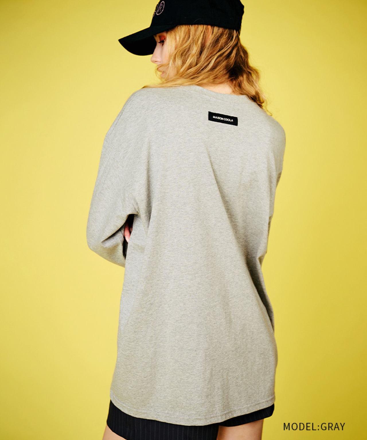 COOLAメッセージベアー L/S Tシャツ (GRAY)　CQ-48012