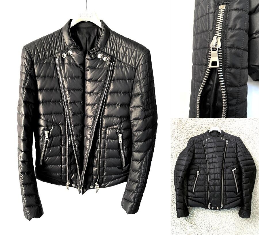 【最終値下げ】BALMAIN ブラック ダウンジャケット ライダース BALMAIN | brand cross tokyo