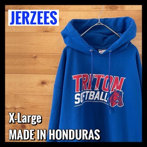 【JERZEES】ソフトボール カレッジ トリトン大学 プルオーバー パーカー XL アメリカ古着