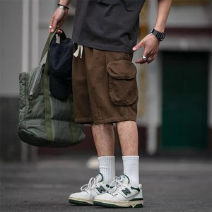★CASUAL DRAWSTRING POCKET FIVE-POINT PANTS　　　A0590