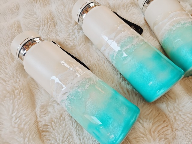 488.オーシャンレジンアート ステンレスボトル1000ml