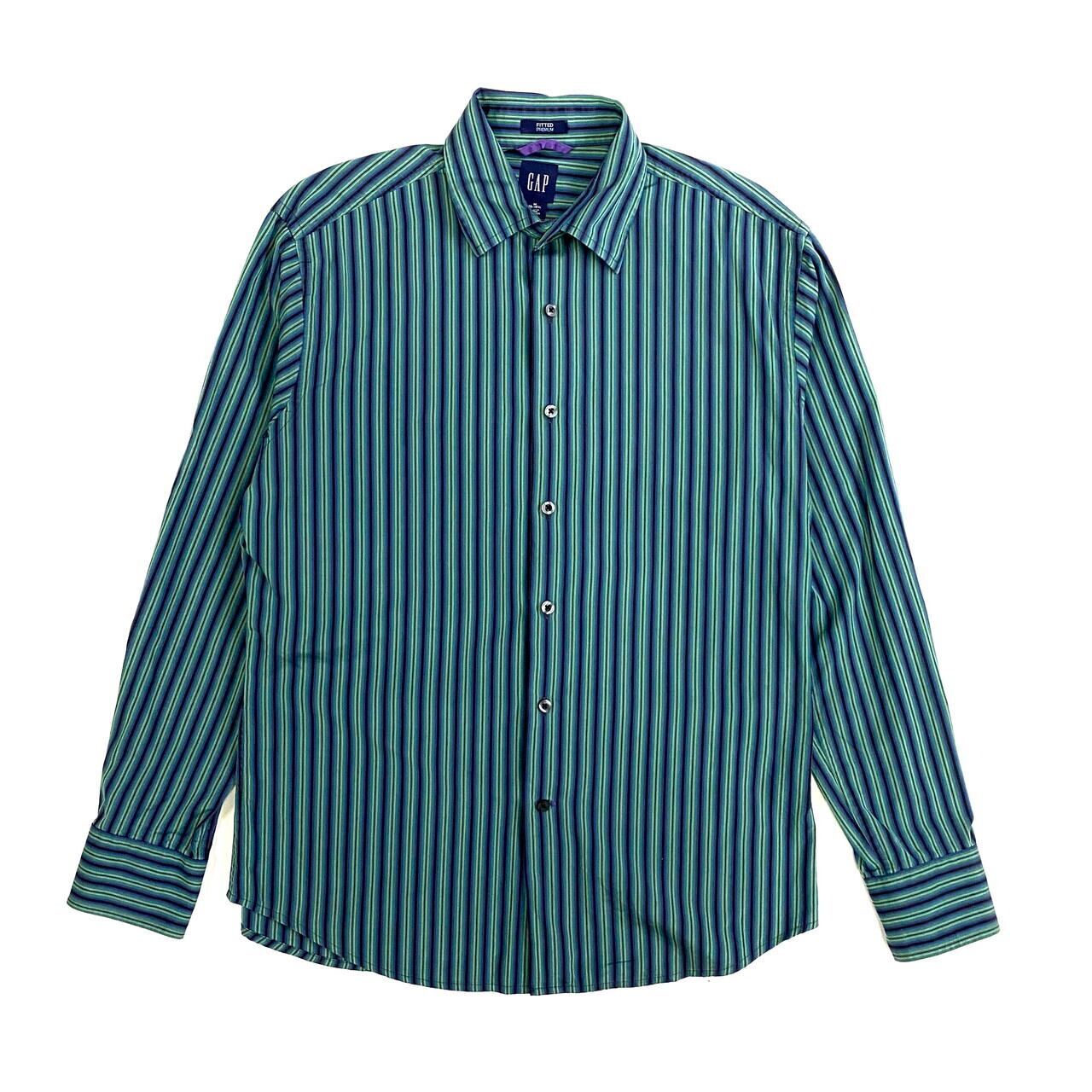 Gap ギャップ 長袖 マルチストライプシャツ メンズl相当 古着 グリーン ブルー 緑色 青色 長袖シャツ Sa24 Cave 古着屋 公式 古着通販サイト Gap ギャップ 長袖 マルチストライプシャツ メンズl相当 古着 グリーン ブルー 緑色 青色 長袖シャツ Sa24 Cave 古着屋 公式 古着通販サイト