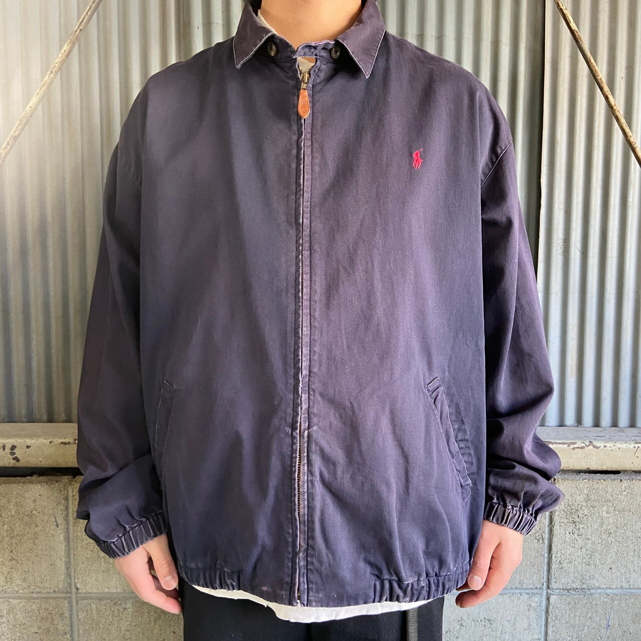 90年代 USA製 ポロバイラルフローレン スイングトップ メンズXL 古着 90S ビンテージ ヴィンテージ Polo by Ralph  Lauren ネイビー 紺【ブルゾン・ジャケット】【3anniv】 | cave 古着屋【公式】古着通販サイト powered by BASE