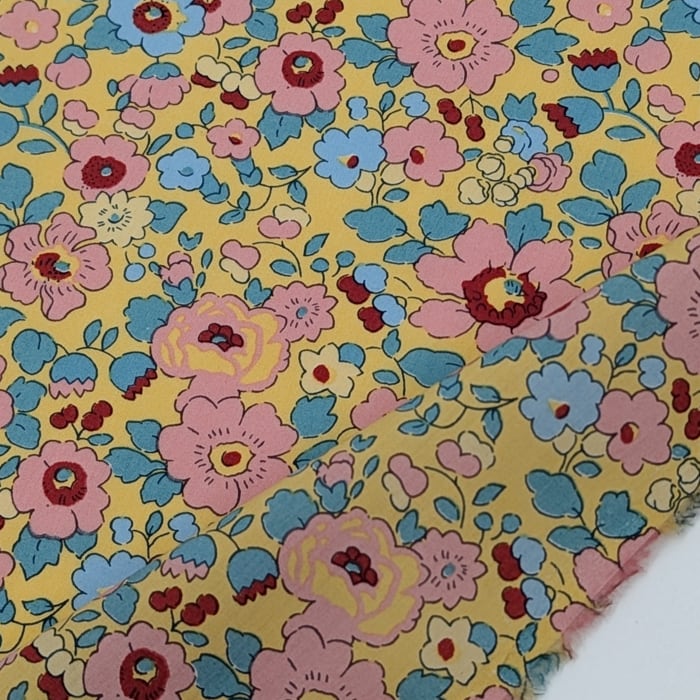 説明欄確認要◆輸入 リバティ LIBERTY タナローン Betsy ベッツィ サンフラワーイエロー 約130×50cm