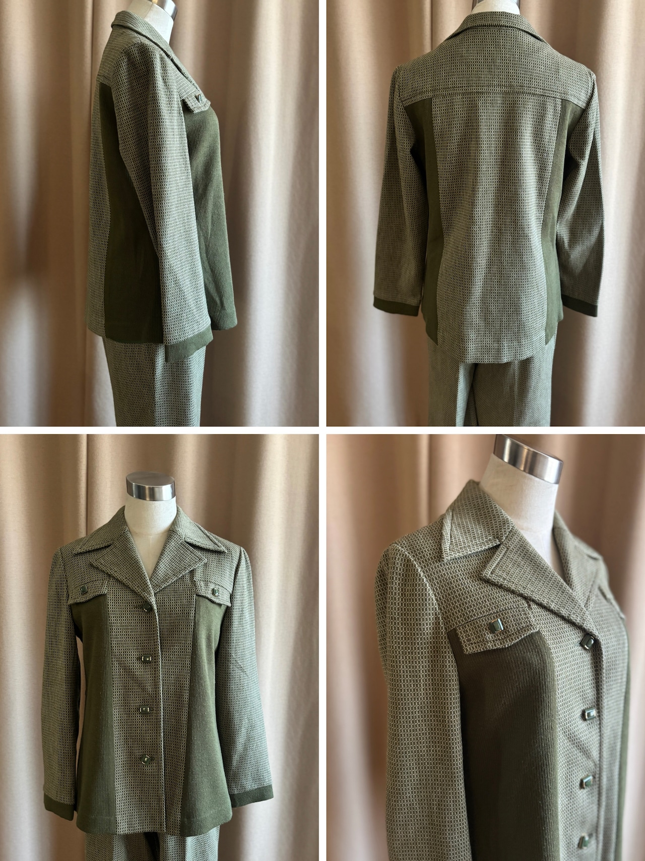 olive green rétro wool set up-5088-12