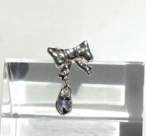 ribbone 雫 stone earring キャッチシャフト タンザナイト #LJ22027P 18G, LJ22025P 16G, LJ22026P 14G, silver925 tanzanite　