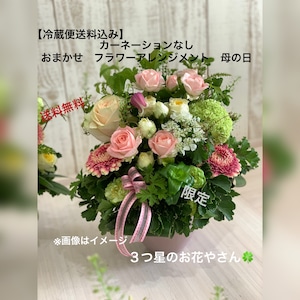 【冷蔵便送料込】生花カーネーションなし　おまかせフラワーアレンジメント　母の日　生花