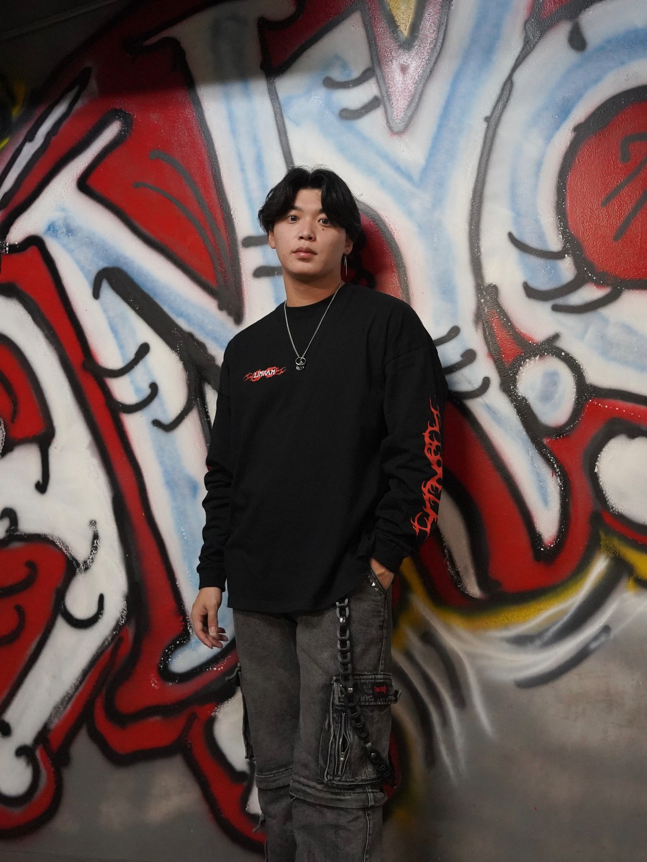 【No47】Red Cross Long Shirt (WARP新宿 衣装)