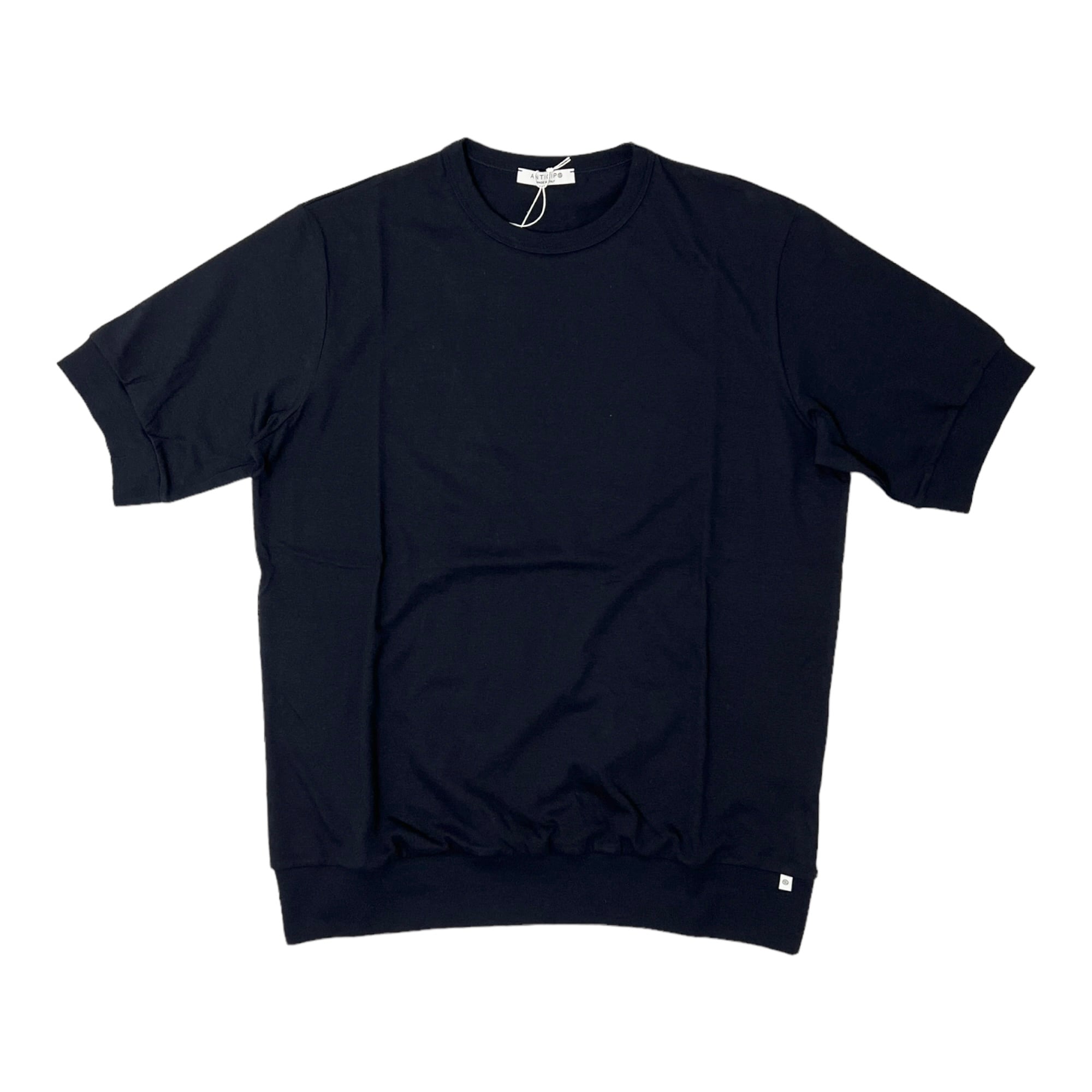ANTICIPO(アンティーチポ) NEBBIOLO Smooth Short sleeve Crew neck T-shirt/NAVY