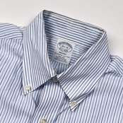 Brooks Brothers ブルックスブラザーズ REGENT NON-IRON ストライプ BD ボタンダウン 長袖 ワイシャツ ドレスシャツ 15 1/2-31/ブルー×ホワイト系 メンズ