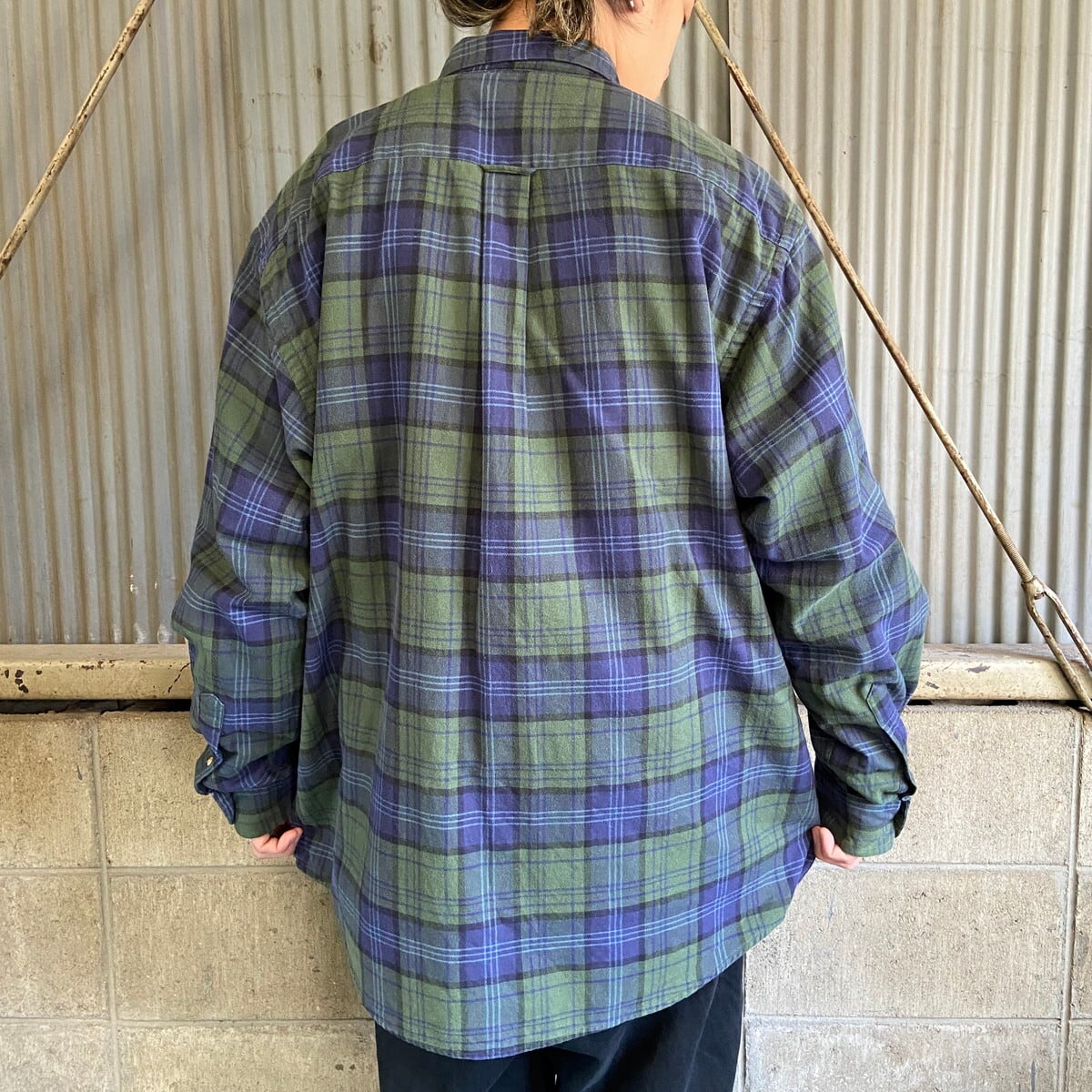 Nautica 長袖 チェックシャツ 90s USA  XL