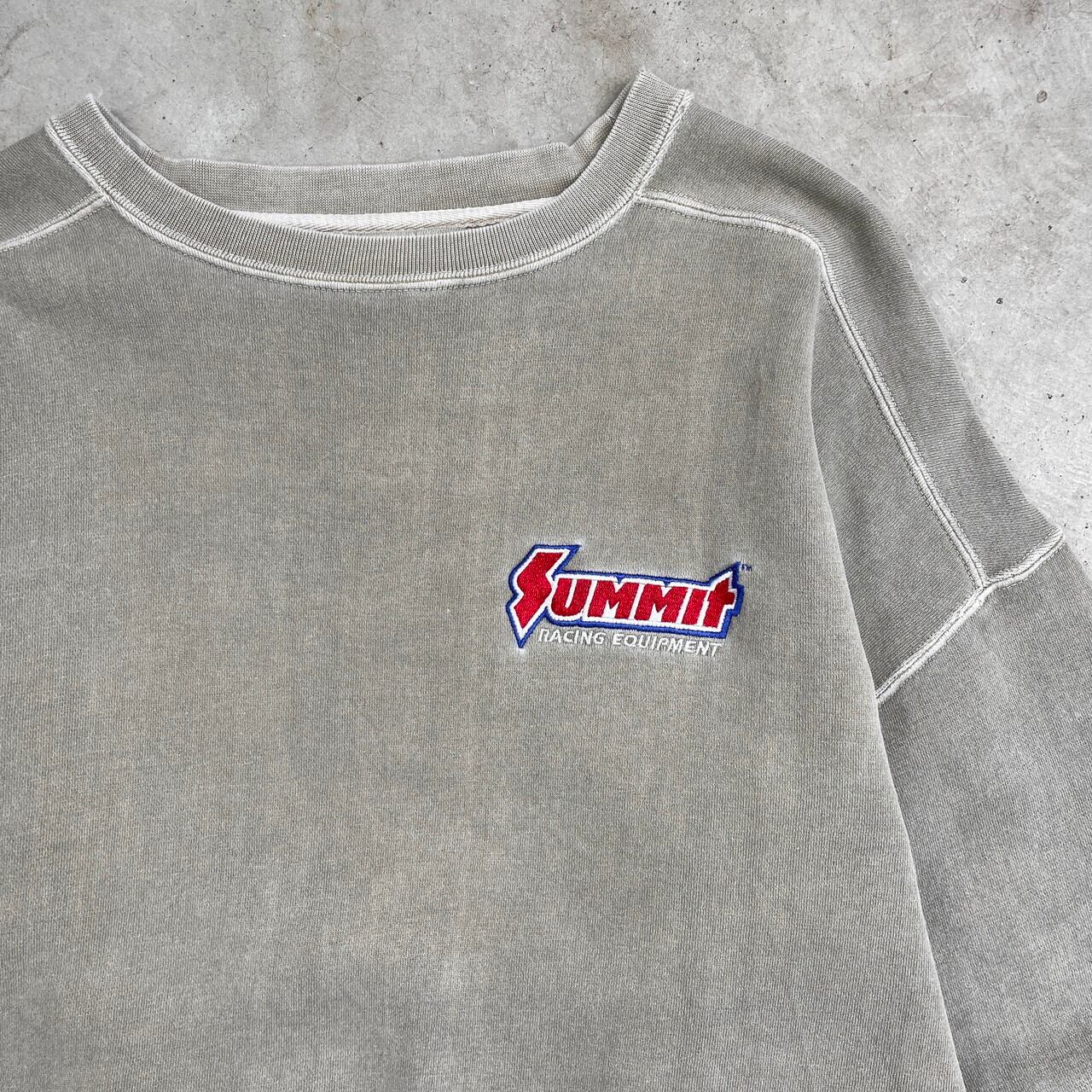 90年代〜 SUMMIT ピグメントダイスウェットシャツ 企業ロゴ刺繍 メンズ