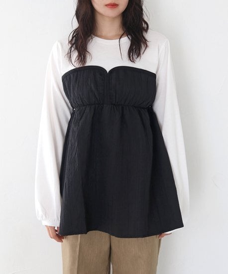 【SELECT】ビスチェドッキング カットソー ロンT