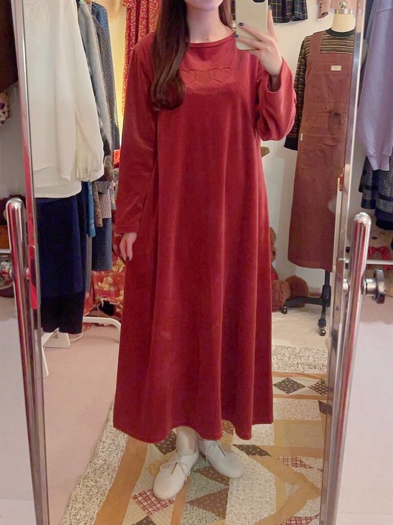 red heart velours one-piece