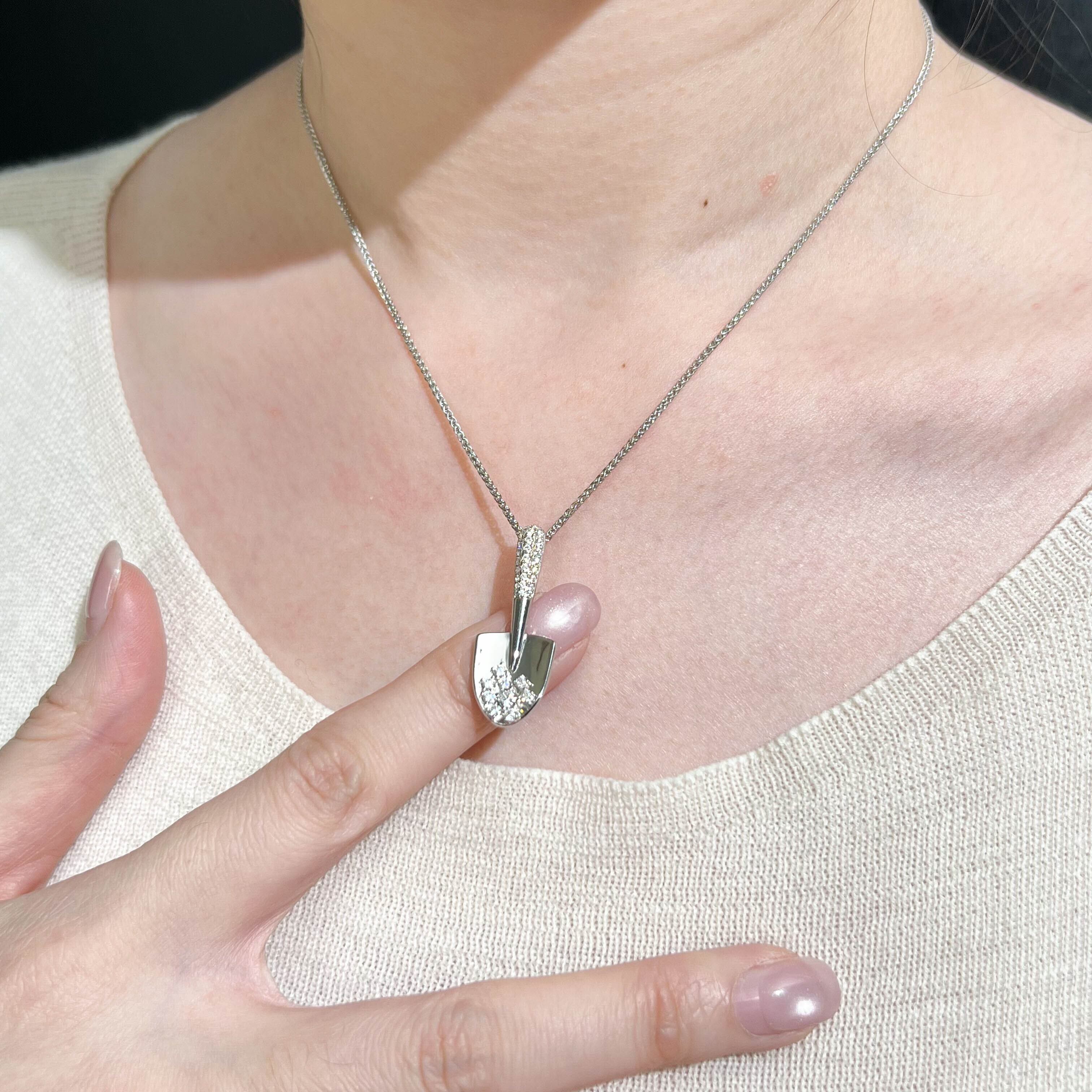 Silver925モアサナイトシャベルモチーフネックレス | hoshine