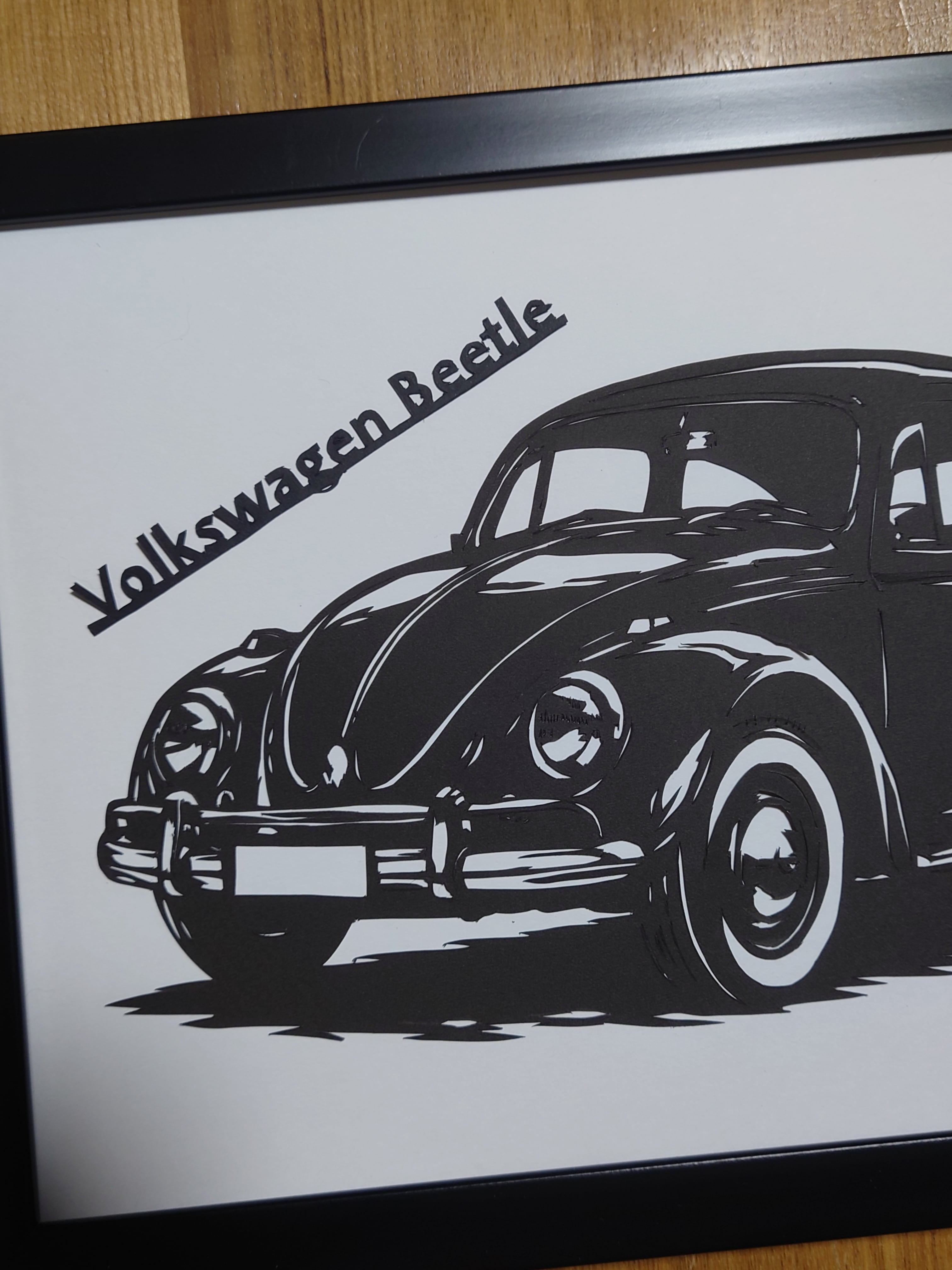切り絵 フォルクスワーゲン ビートル | Miyu工房 Paper Cutting