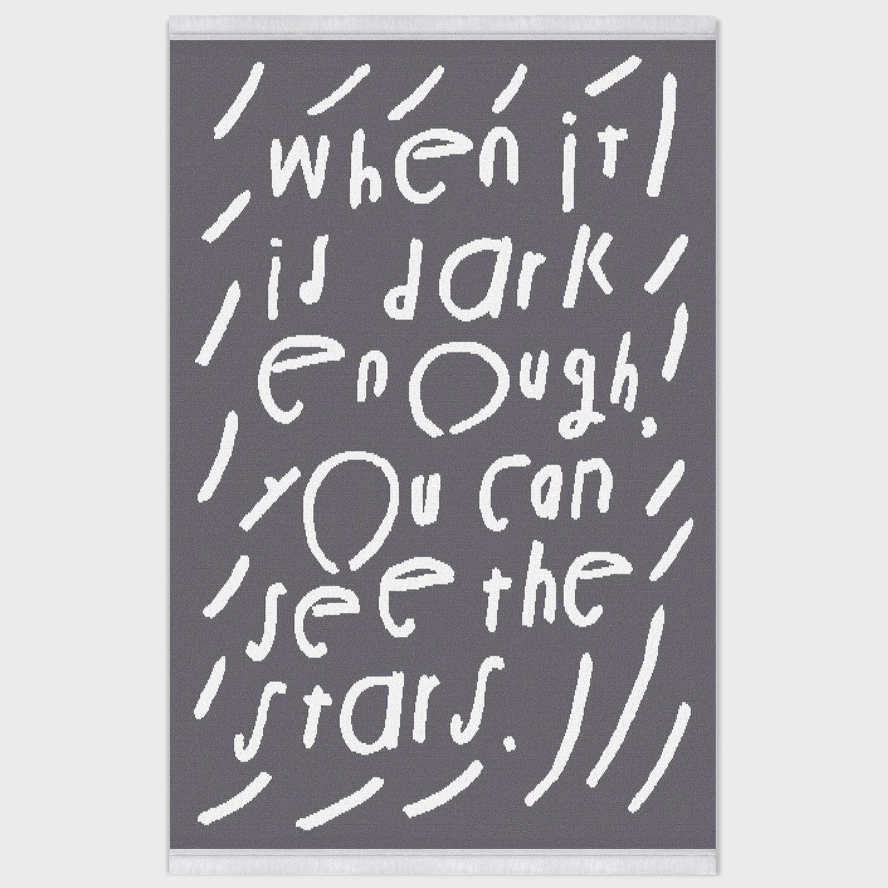 【Kazuki Kamamura】鎌村和貴 KNIT BLANKET  When it is dark enough, you can see the stars ニットブランケット(120cm x 80cm)