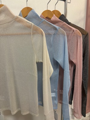 hunch ラメシアーハイネックトップス　WTS6884