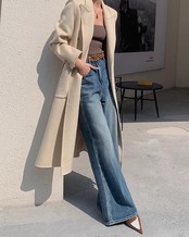 High waist flare Denim T20239