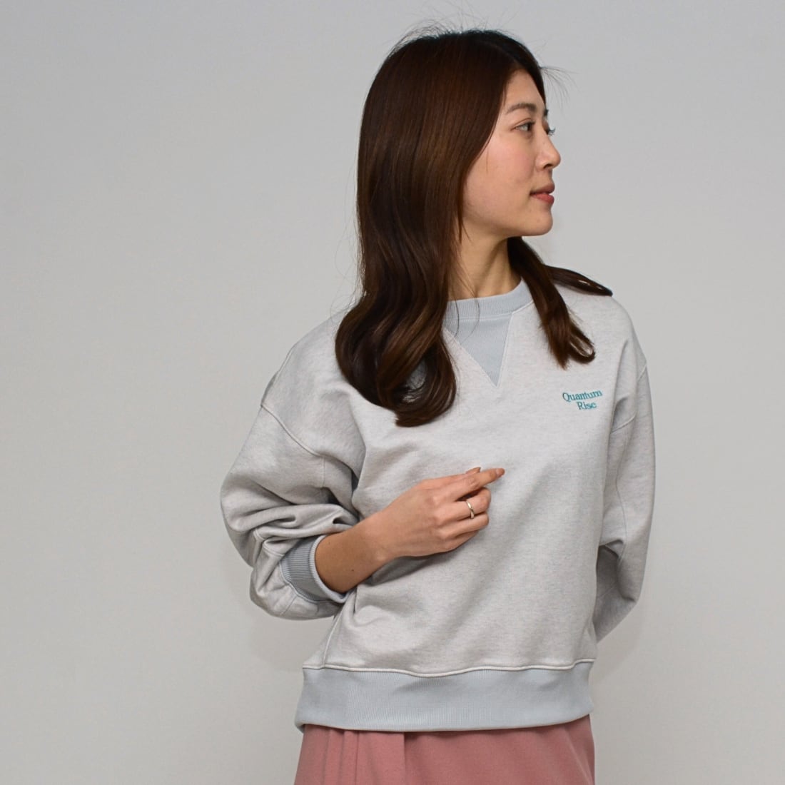 至福の着心地】プレミアム国産裏毛・ショート丈ロゴスウェット ‐ LEF