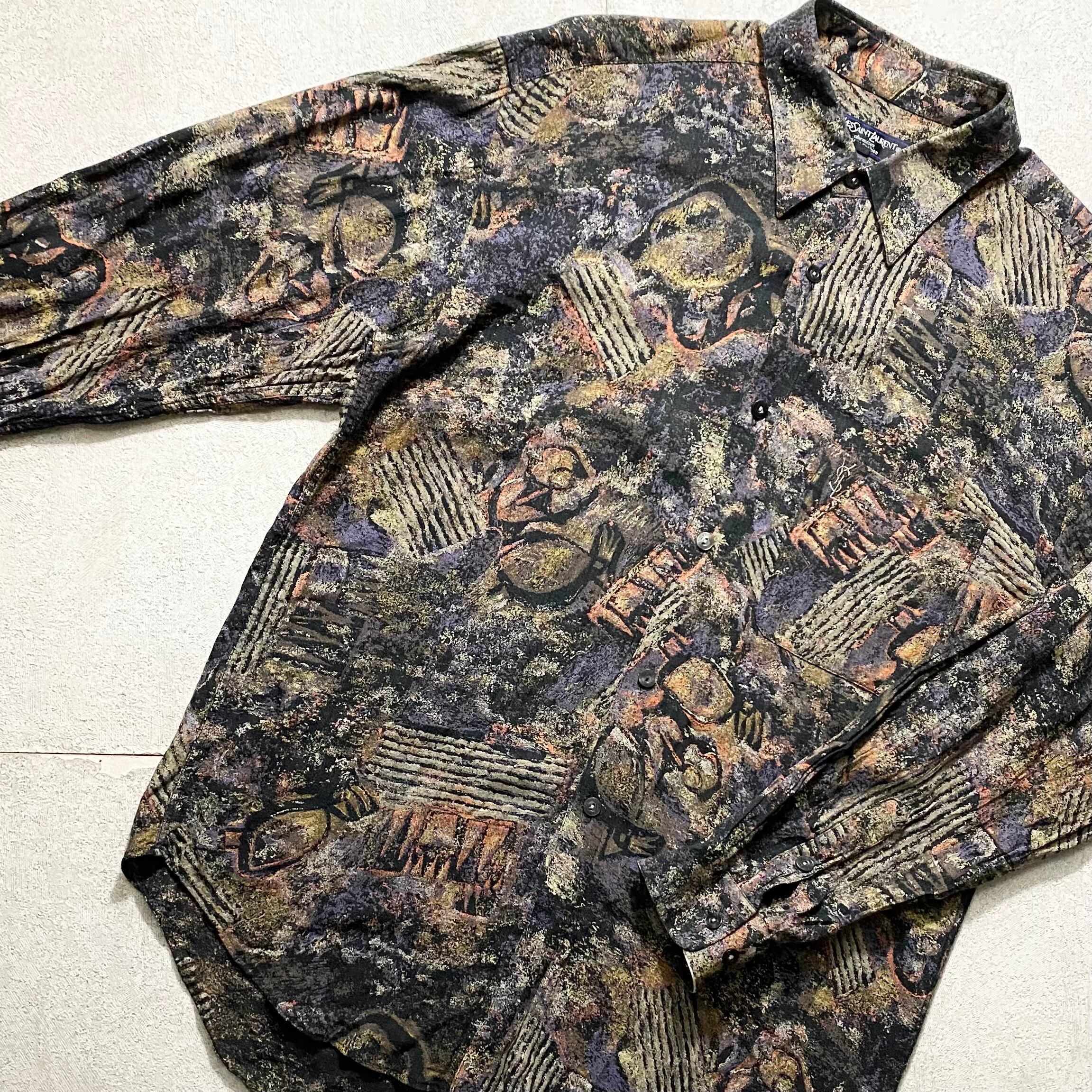 old YVES SAINT LAURENT rayon shirt | NOIR ONLINE