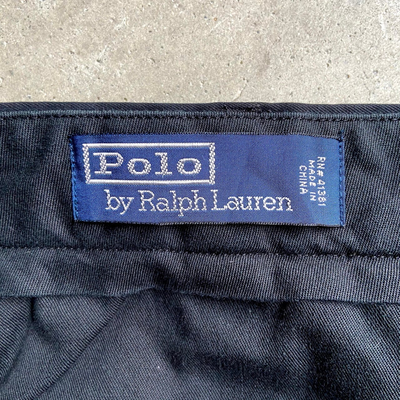 Polo Ralph Lauren コットンシルク スラックス ネイビー W36 Polo by Ralph Lauren ポロバイラルフローレン シルク×コットン