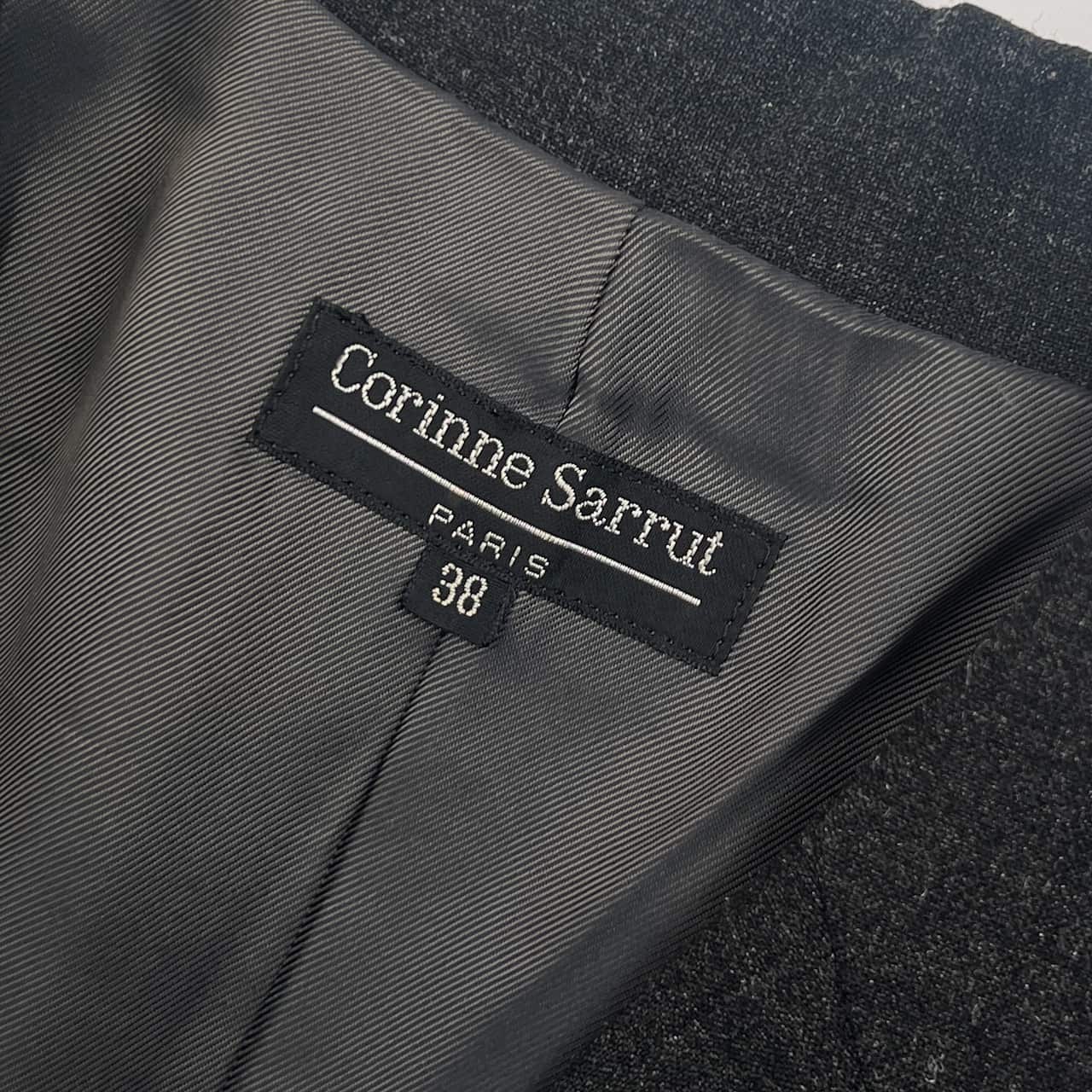 上下 Corinne Sarrut コリーヌ サリュー  セットアップ ジャケット パンツ 38/ダークグレー レディース