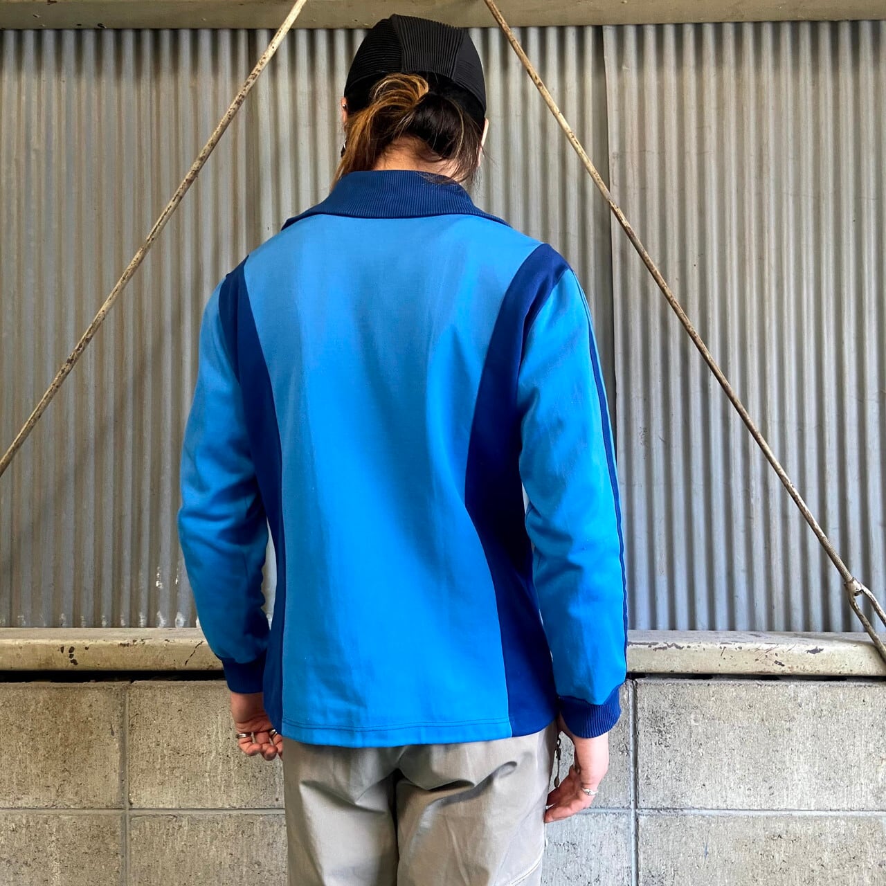 70年代 ユーゴスラビア製 adidas アディダス ハイネック ハーフジップ 