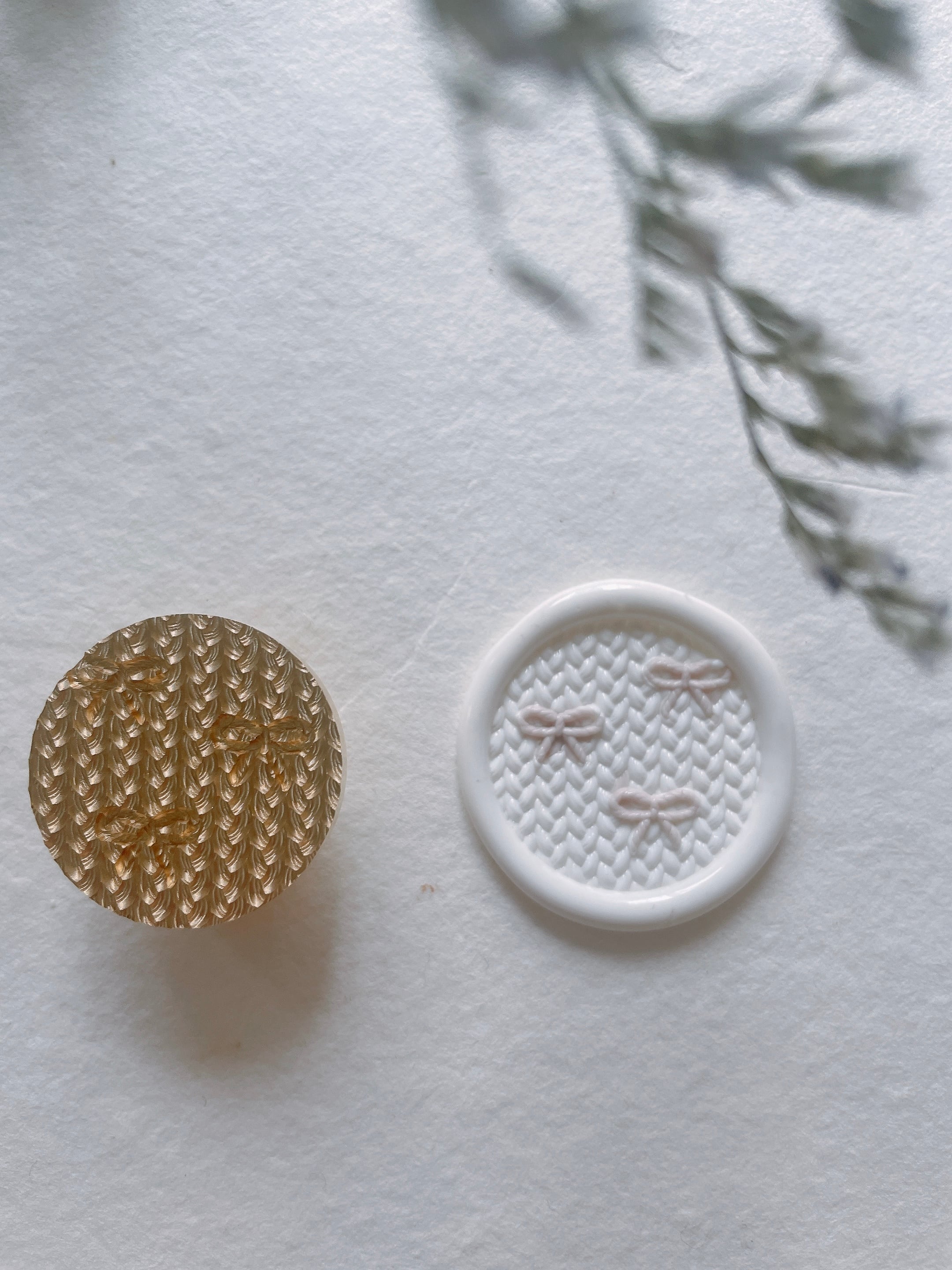 【6月中旬入荷予定】Wax Stamp -knit Ribbon-スタンプヘッド