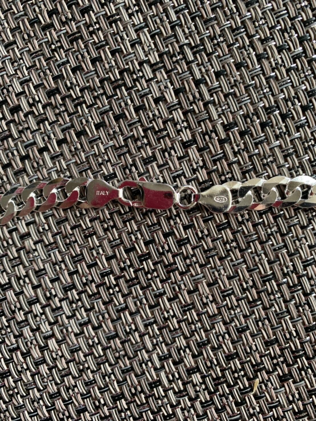 イタリア シルバー 925 喜平 チェーン ネックレス Itary Silver Curb Chain Necklace   サイズ：55cm  シルバーアクセサリー 6面カット  メンズ  レディース  【新品】