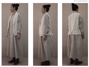 GUPTIHA(グプティハ) TEORI Washed Twill Gilet 手織りコットンツイル ベスト(ホワイト)