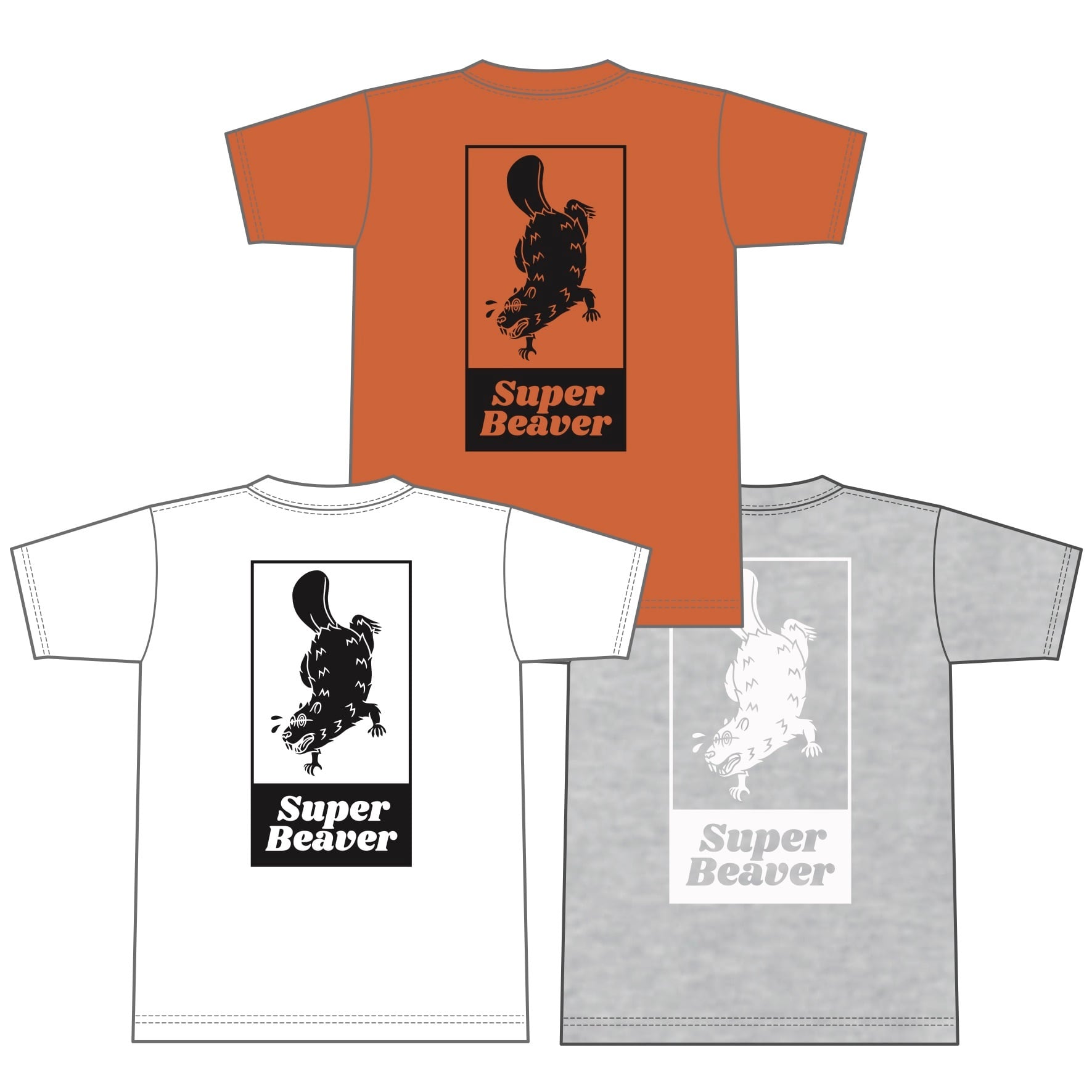 バックビーバーTシャツ | SUPER BEAVER OFFICIAL WEBSTORE powered by BASE