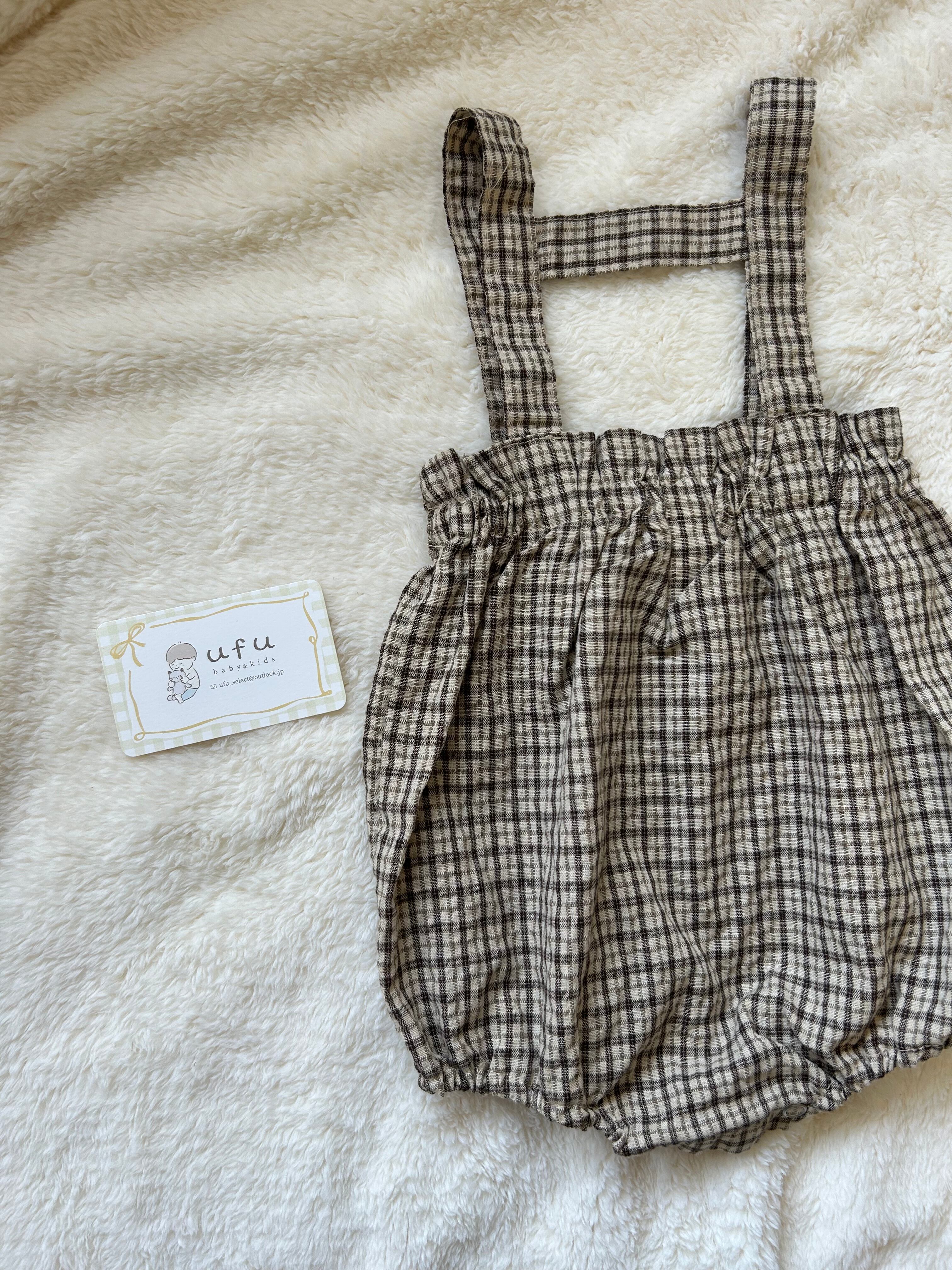 限定【即納】シークレットチェックロンパース / mimimarket