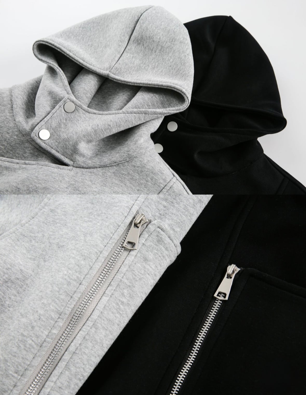 イレギュラージップアップパーカー / Irregular Zip Up Hoodie