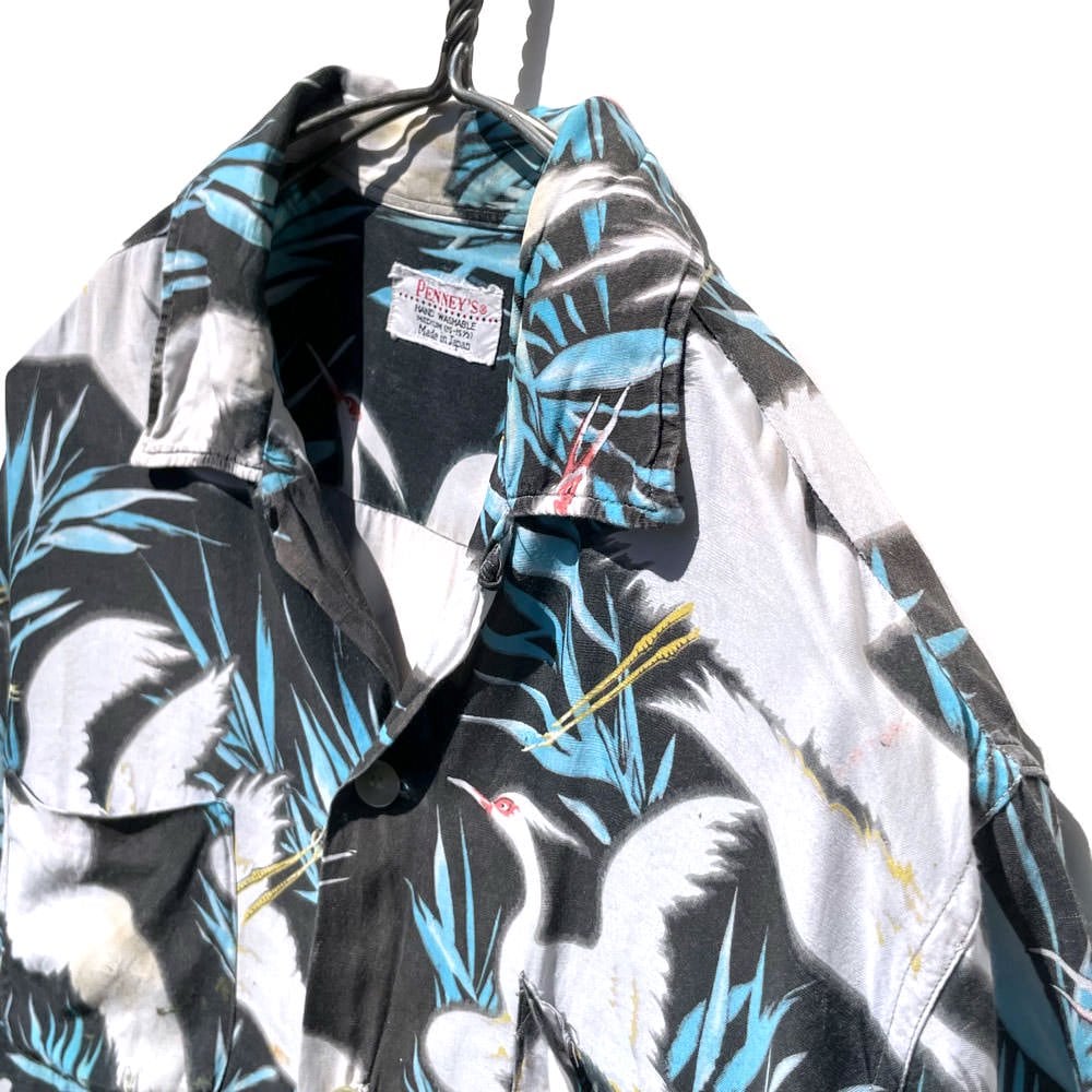 Penneys - Made In Japan] Vintage Rayon Aloha Shirt Japanese